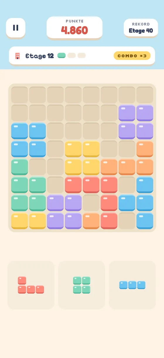 Block Skyline Gameplay auf dem iPhone