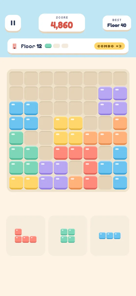 Block Skyline gameplay on iPhone