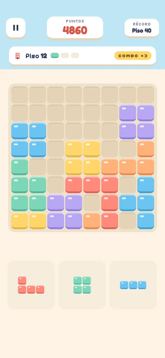 Partida de Block Skyline en iPhone