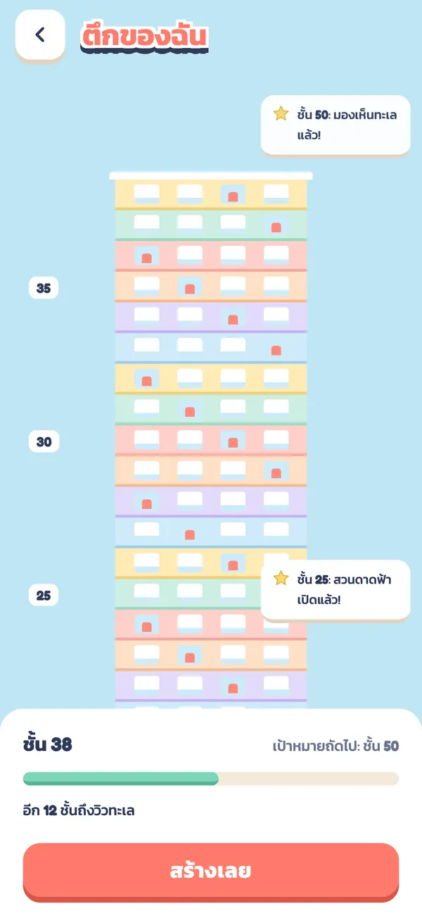 ตึกของคุณสูงขึ้นทีละชั้นใน Block Skyline